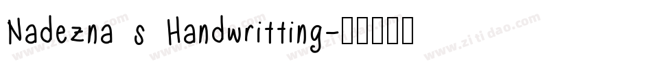 Nadezna s Handwritting字体转换